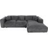 ΚΑΝΑΠΕΣ ΓΩΝΙΑ BRICKEN HM3275.04R ΑΝΘΡΑΚΙ ΥΦΑΣΜΑ 110-282x98-160x72Υεκ.