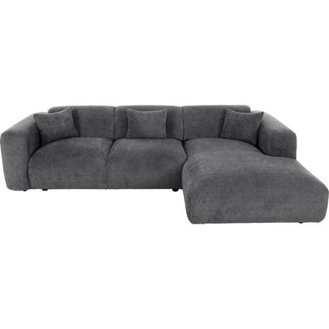 ΚΑΝΑΠΕΣ ΓΩΝΙΑ BRICKEN HM3275.04R ΑΝΘΡΑΚΙ ΥΦΑΣΜΑ 110-282x98-160x72Υεκ.