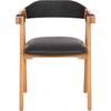 ΠΟΛΥΘΡΟΝΑ RIMINI HM9867.02 ΞΥΛΟ TEAK ΦΥΣΙΚΟ-ΜΑΥΡΟ ΣΧΟΙΝΙ & PU ΚΑΘΙΣΜΑ 60x61x76Υεκ.