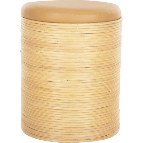 ΣΚΑΜΠΟ MITCH HM9886 ΦΥΣΙΚΟ RATTAN-ΚΑΘΙΣΜΑ ΑΠΟ PU ΜΠΕΖ Φ37x47Υεκ.