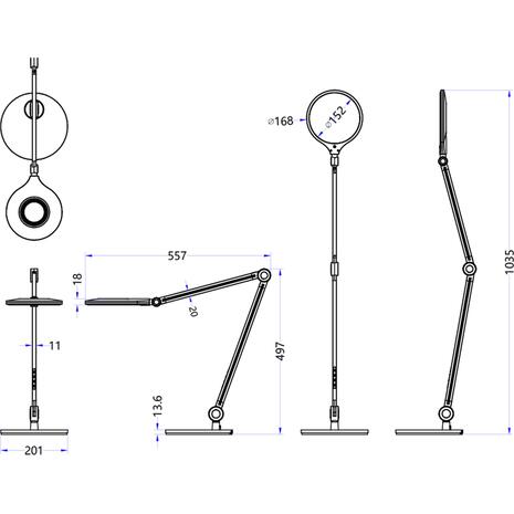 ΦΩΤΙΣΤΙΚΟ ΓΡΑΦΕΙΟΥ LED BLAIN PRO HM4452.08 ΓΚΡΙ-ΑΣΗΜΙ ΧΡΩΜΑ ABS 55,7x49,7Υεκ.