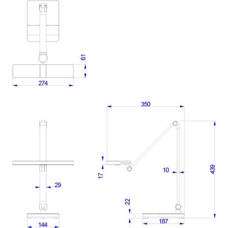 ΦΩΤΙΣΤΙΚΟ ΓΡΑΦΕΙΟΥ LED BLAIN PRO HM4461.08 ΑΣΗΜΙ ΜΑΤ ABS 35x43,9Υεκ.