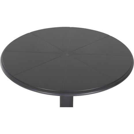 ΤΡΑΠΕΖΙ ΜΠΑΡ ΣΤΡΟΓΓΥΛΟ TERRIN HM6126.20 ΠΟΛΥΠΡΟΠΥΛΕΝΙΟ ΓΚΡΙ Φ60x106Υεκ.