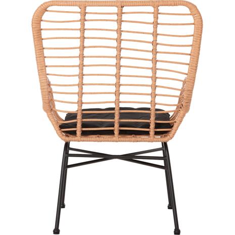 ΠΟΛΥΘΡΟΝΑ ΣΤΥΛ ΜΠΕΡΖΕΡΑΣ ALLEGRA HM5704.11 P.E.RATTAN ΜΠΕΖ-ΜΑΥΡΟ ΜΕΤΑΛΛΟ 66x59x90Υεκ.