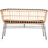 ΠΑΓΚΑΚΙ ΔΙΘΕΣΙΟ ALLEGRA HM5692.11 P.E.RATTAN ΜΠΕΖ-ΜΑΥΡΟΣ ΜΕΤΑΛ.ΣΚΕΛΕΤΟΣ 125x60x77Υεκ