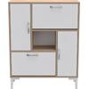 ΠΑΠΟΥΤΣΟΘΗΚΗ MEDY HM18187.04 ΜΕΛΑΜΙΝΗ ΣΕ ΛΕΥΚΟ & ΣΟΝΑΜΑ-ΛΕΥΚΑ ΠΟΔΙΑ 86,5x30x109Υεκ