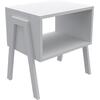 ΚΟΜΟΔΙΝΟ JAKE HM18182.01 ΜΕΛΑΜΙΝΗ ΣΕ ΛΕΥΚΟ 48x35x49Υεκ.