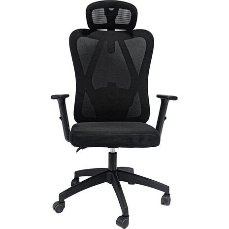 ΚΑΡΕΚΛΑ ΓΡΑΦΕΙΟΥ MEXER HM1195.01 ΜΑΥΡΟ MESH-PP ΒΑΣΗ 68x70x136Υεκ.