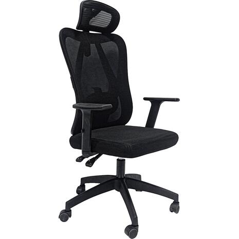 ΚΑΡΕΚΛΑ ΓΡΑΦΕΙΟΥ MEXER HM1195.01 ΜΑΥΡΟ MESH-PP ΒΑΣΗ 68x70x136Υεκ.