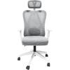 ΚΑΡΕΚΛΑ ΓΡΑΦΕΙΟΥ MEXER HM1195.02 ΓΚΡΙ MESH-PP ΒΑΣΗ-ΣΚΕΛΕΤΟΣ ΛΕΥΚΟΣ 68x70x136Υεκ.