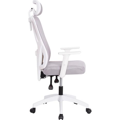ΚΑΡΕΚΛΑ ΓΡΑΦΕΙΟΥ MEXER HM1195.02 ΓΚΡΙ MESH-PP ΒΑΣΗ-ΣΚΕΛΕΤΟΣ ΛΕΥΚΟΣ 68x70x136Υεκ.