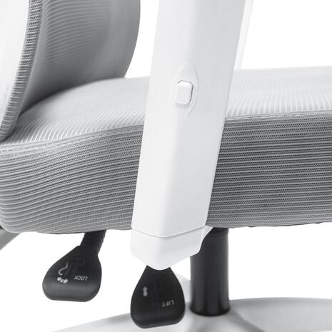 ΚΑΡΕΚΛΑ ΓΡΑΦΕΙΟΥ MEXER HM1195.02 ΓΚΡΙ MESH-PP ΒΑΣΗ-ΣΚΕΛΕΤΟΣ ΛΕΥΚΟΣ 68x70x136Υεκ.