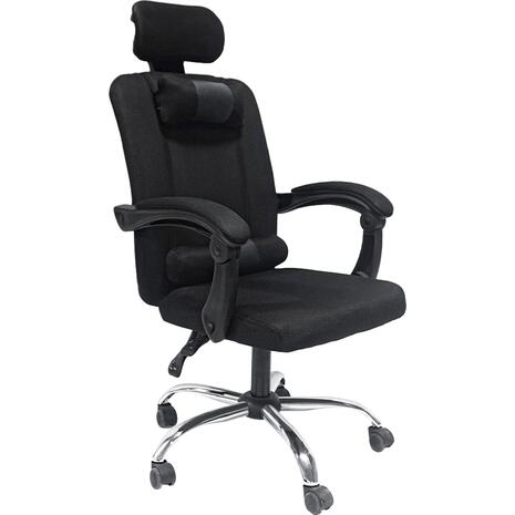 ΚΑΡΕΚΛΑ ΓΡΑΦΕΙΟΥ CRONER HM1196.01 ΜΑΥΡΟ MESH-ΜΕΤΑΛ.ΒΑΣΗ 58x99x120Υεκ.