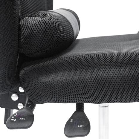 ΚΑΡΕΚΛΑ ΓΡΑΦΕΙΟΥ CRONER HM1196.01 ΜΑΥΡΟ MESH-ΜΕΤΑΛ.ΒΑΣΗ 58x99x120Υεκ.