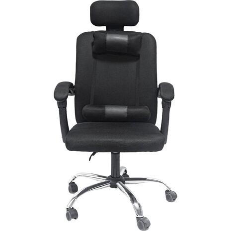 ΚΑΡΕΚΛΑ ΓΡΑΦΕΙΟΥ CRONER HM1196.01 ΜΑΥΡΟ MESH-ΜΕΤΑΛ.ΒΑΣΗ 58x99x120Υεκ.