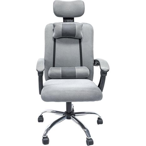 ΚΑΡΕΚΛΑ ΓΡΑΦΕΙΟΥ CRONER HM1196.02 ΓΚΡΙ MESH-ΜΕΤΑΛ.ΒΑΣΗ 58x67x124Υεκ.
