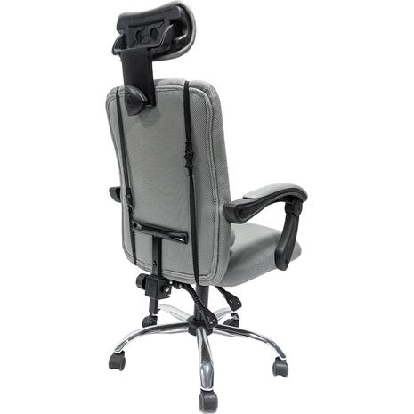 ΚΑΡΕΚΛΑ ΓΡΑΦΕΙΟΥ CRONER HM1196.02 ΓΚΡΙ MESH-ΜΕΤΑΛ.ΒΑΣΗ 58x67x124Υεκ.