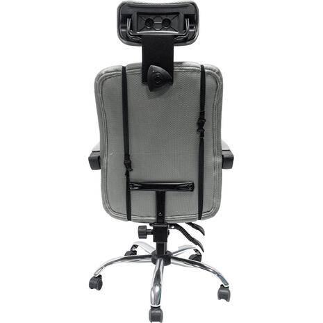 ΚΑΡΕΚΛΑ ΓΡΑΦΕΙΟΥ CRONER HM1196.02 ΓΚΡΙ MESH-ΜΕΤΑΛ.ΒΑΣΗ 58x67x124Υεκ.