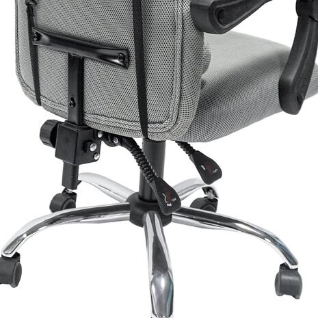 ΚΑΡΕΚΛΑ ΓΡΑΦΕΙΟΥ CRONER HM1196.02 ΓΚΡΙ MESH-ΜΕΤΑΛ.ΒΑΣΗ 58x67x124Υεκ.
