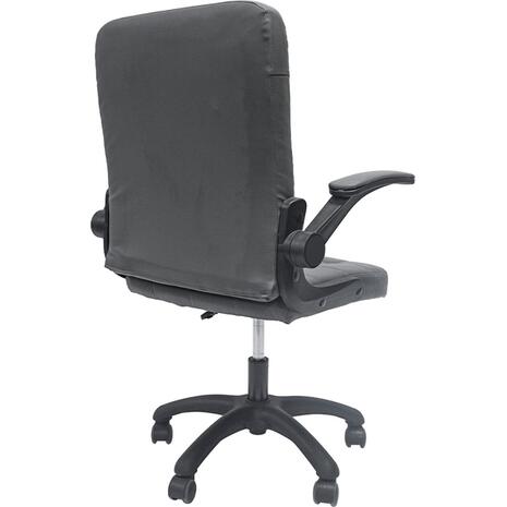 ΚΑΡΕΚΛΑ ΓΡΑΦΕΙΟΥ PORTIMA HM1197.03 ΓΚΡΙ PVC-ΜΑΥΡΟΣ ΣΚΕΛΕΤΟΣ & ΒΑΣΗ 66.5x60x97Υεκ