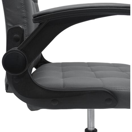 ΚΑΡΕΚΛΑ ΓΡΑΦΕΙΟΥ PORTIMA HM1197.03 ΓΚΡΙ PVC-ΜΑΥΡΟΣ ΣΚΕΛΕΤΟΣ & ΒΑΣΗ 66.5x60x97Υεκ
