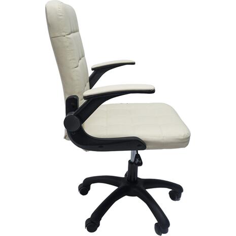 ΚΑΡΕΚΛΑ ΓΡΑΦΕΙΟΥ PORTIMA HM1197.04 ΜΠΕΖ PVC-ΜΑΥΡΟΣ ΣΚΕΛΕΤΟΣ & ΒΑΣΗ 66.5x57x97Υεκ