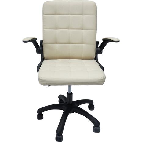 ΚΑΡΕΚΛΑ ΓΡΑΦΕΙΟΥ PORTIMA HM1197.04 ΜΠΕΖ PVC-ΜΑΥΡΟΣ ΣΚΕΛΕΤΟΣ & ΒΑΣΗ 66.5x57x97Υεκ