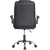 ΚΑΡΕΚΛΑ ΓΡΑΦΕΙΟΥ CANAN HM1201 ΜΑΥΡO PVC-ΒΑΣΗ ΧΡΩΜΙΟΥ 66x61x105Υεκ. (Black)