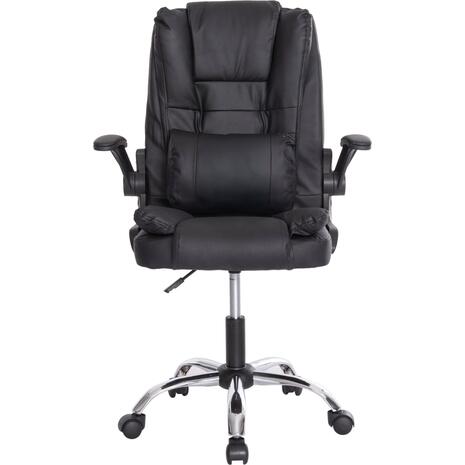 ΚΑΡΕΚΛΑ ΓΡΑΦΕΙΟΥ CANAN HM1201 ΜΑΥΡO PVC-ΒΑΣΗ ΧΡΩΜΙΟΥ 66x61x105Υεκ. (Black)