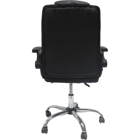 ΚΑΡΕΚΛΑ ΓΡΑΦΕΙΟΥ CANAN HM1201 ΜΑΥΡO PVC-ΒΑΣΗ ΧΡΩΜΙΟΥ 66x61x105Υεκ. (Black)