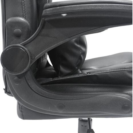 ΚΑΡΕΚΛΑ ΓΡΑΦΕΙΟΥ CANAN HM1201 ΜΑΥΡO PVC-ΒΑΣΗ ΧΡΩΜΙΟΥ 66x61x105Υεκ. (Black)
