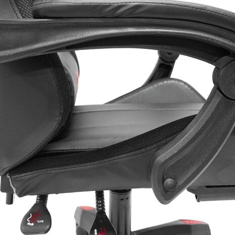 ΠΟΛΥΘΡΟΝΑ GAMING DARREN HM1203.01 ΜΑΥΡΟ-ΚΟΚΚΙΝΟ PVC 58.5x100x120Υεκ.