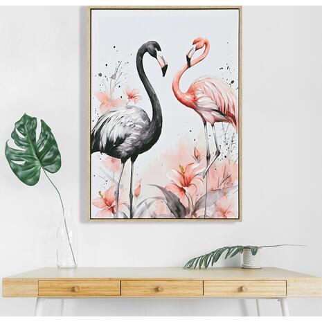 ΠΙΝΑΚΑΣ TOIXOY FLAMINGOS HM4562 ΜΕ ΚΟΡΝΙΖΑ ΜΠΕΖ-ΚΑΜΒΑΣ ΕΚΤΥΠΩΣΗ 52,5x2,8x72,5Υεκ.