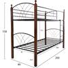 ΚΟΥΚΕΤΑ ΚΡΕΒΑΤΙ STOREY HM687 ΜΑΥΡΟ ΜΕΤΑΛΛΟ-ΚΑΡΥΔΙ RUBBERWOOD-ΓΙΑ ΣΤΡΩΜΑ 190x90εκ