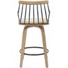 ΣΚΑΜΠΟ ΜΠΑΡ JUDI HM9985.01 WHITE WASH Κ.Π.-ΜΑΥΡΟ ΜΕΤΑΛΛΟ-ΜΠΕΖ ΥΦΑΣΜΑ 48x52x92Υεκ