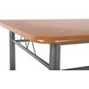 ΣΕΤ ΤΡΑΠΕΖΑΡΙΑΣ 5ΤΜΧ PEARY HM9416.12 ΜΕΤΑΛΛΟ ΑΣΗΜΙ-MDF ΣΟΝΑΜΑ 110x60x74Yεκ.