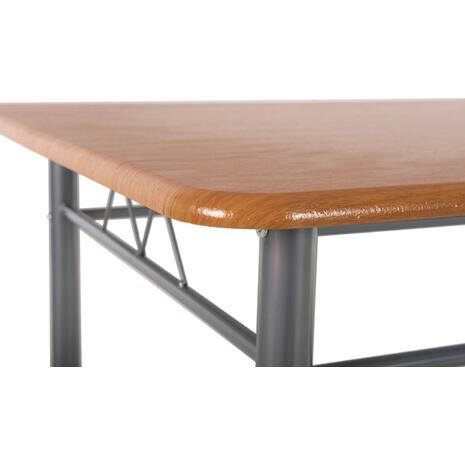 ΣΕΤ ΤΡΑΠΕΖΑΡΙΑΣ 5ΤΜΧ PEARY HM9416.12 ΜΕΤΑΛΛΟ ΑΣΗΜΙ-MDF ΣΟΝΑΜΑ 110x60x74Yεκ.