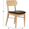 KΑΡΕΚΛΑ ΤΡΑΠΕΖΑΡΙΑΣ SEKOR HM9945.01 RUBBERWOOD-ΜΑΥΡΟ PU 50x50x80Υεκ. (σετ 2 τεμαχίων)