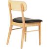 KΑΡΕΚΛΑ ΤΡΑΠΕΖΑΡΙΑΣ SEKOR HM9945.01 RUBBERWOOD-ΜΑΥΡΟ PU 50x50x80Υεκ. (σετ 2 τεμαχίων)