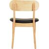 KΑΡΕΚΛΑ ΤΡΑΠΕΖΑΡΙΑΣ SEKOR HM9945.01 RUBBERWOOD-ΜΑΥΡΟ PU 50x50x80Υεκ. (σετ 2 τεμαχίων)