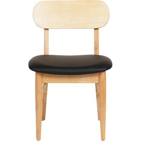 KΑΡΕΚΛΑ ΤΡΑΠΕΖΑΡΙΑΣ SEKOR HM9945.01 RUBBERWOOD-ΜΑΥΡΟ PU 50x50x80Υεκ. (σετ 2 τεμαχίων)