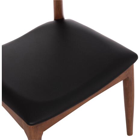 KΑΡΕΚΛΑ ΤΡΑΠΕΖΑΡΙΑΣ ALOR HM9947.03 RUBBERWOOD ΚΑΡΥΔΙ-ΜΑΥΡΟ PU 55x51x75Υεκ (σετ 2 τεμαχίων)