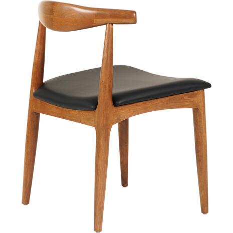 KΑΡΕΚΛΑ ΤΡΑΠΕΖΑΡΙΑΣ ALOR HM9947.03 RUBBERWOOD ΚΑΡΥΔΙ-ΜΑΥΡΟ PU 55x51x75Υεκ (σετ 2 τεμαχίων)