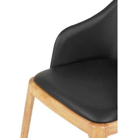 ΠΟΛΥΘΡΟΝΑ ΤΡΑΠΕΖΑΡΙΑΣ FURLAN HM9949.01 RUBBERWOOD ΣΕ ΟΑΚ-ΜΑΥΡΟ PU 54,5x58x78Υεκ.