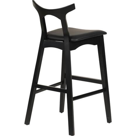 ΣΚΑΜΠΟ ΜΠΑΡ USOPP HM9951.02 RUBBERWOOD & PU ΣΕ ΜΑΥΡΟ 49x53x99,5Υεκ.