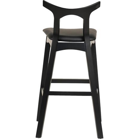 ΣΚΑΜΠΟ ΜΠΑΡ USOPP HM9951.02 RUBBERWOOD & PU ΣΕ ΜΑΥΡΟ 49x53x99,5Υεκ.