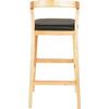 ΣΚΑΜΠΟ ΜΠΑΡ NAMI HM9952.01 RUBBERWOOD ΣΕ ΟΑΚ-ΜΑΥΡΟ PU 47,5x59x102,5Υεκ.