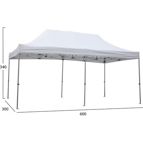 GAZEBO ΕΠΑΓΓΕΛΜΑΤΙΚΟ ΒΑΡΕΩΣ ΤΥΠΟΥ CRESSEN HM6307 ΠΤΥΣΣΟΜΕΝΟ ΑΛΟΥΜΙΝΙΟΥ 3x6x3,4Y