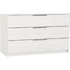 DRAWER Συρταριέρα με 3 Συρτάρια, Απόχρωση Άσπρο (Ε760,3)