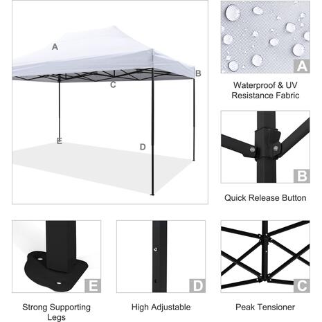 ΚΙΟΣΚΙ/GAZEBO MATTHEW HM6311 ΠΤΥΣΣΟΜΕΝΟ-ΣΚΕΛΕΤΟΣ ΜΕΤΑΛ.ΜΑΥΡΟΣ-ΛΕΥΚΟ ΥΦΑΣΜΑ 3x4,5x3,10Yμ